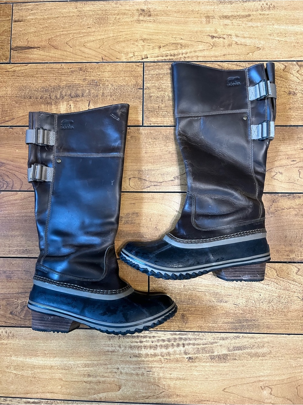 Sorel Slimpack Tall Waterproof Brown Leather winter Boots